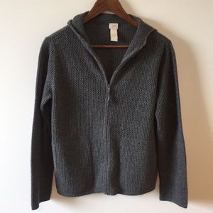 J. Jill waffle cashmere hoodie